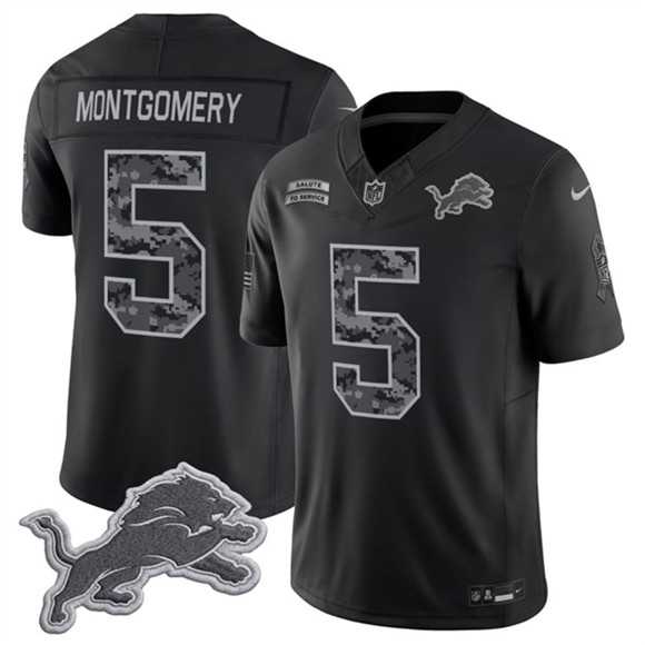 Men's Detroit Lions #5 David Montgomery Black F.U.S.E. 2026 Salute to Service Limited Stitched Jersey,We sell and wholesale Men's Detroit Lions #5 David Montgomery Black F.U.S.E. 2026 Salute to Service Limited Stitched Jersey on line form chian!