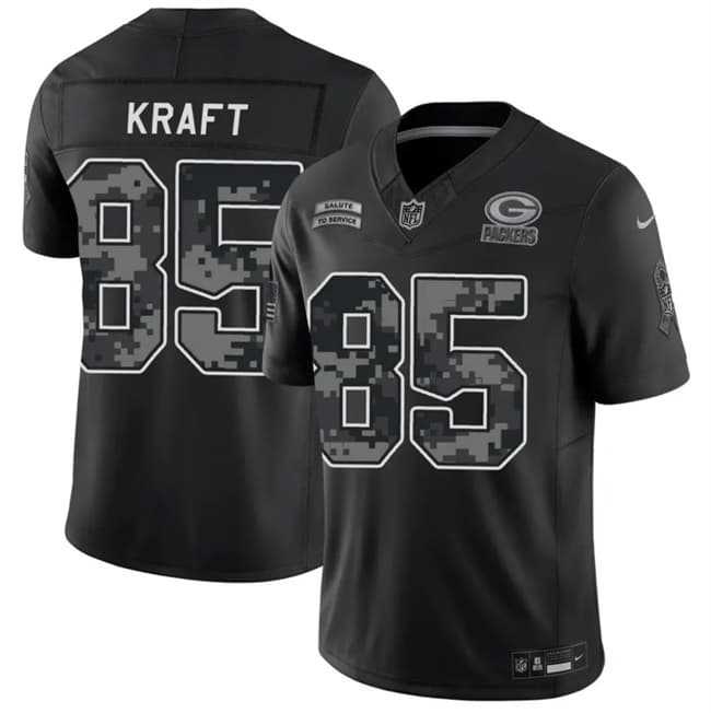 Men's Green Bay Packers #85 Tucker Kraft Black 2026 F.U.S.E. Salute to Service Limited Stitched Jersey,We sell and wholesale Men's Green Bay Packers #85 Tucker Kraft Black 2026 F.U.S.E. Salute to Service Limited Stitched Jersey on line form chian!