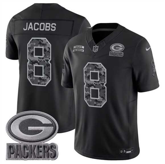 Men's Green Bay Packers #8 Josh Jacobs Black 2026 F.U.S.E. Salute to Service Limited Stitched Jersey,We sell and wholesale Men's Green Bay Packers #8 Josh Jacobs Black 2026 F.U.S.E. Salute to Service Limited Stitched Jersey on line form chian!