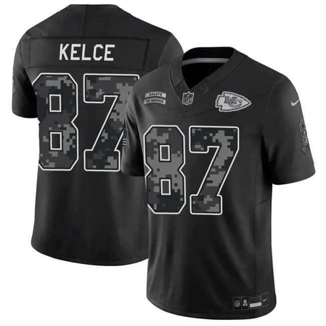 Men's Kansas City Chiefs #87 Travis Kelce Black 2026 F.U.S.E. Salute to Service Limited Stitched Jersey,We sell and wholesale Men's Kansas City Chiefs #87 Travis Kelce Black 2026 F.U.S.E. Salute to Service Limited Stitched Jersey on line form chian!