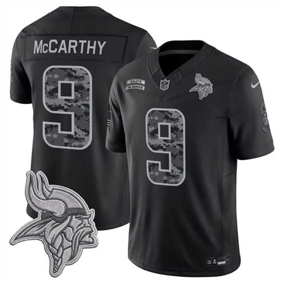 Men's Minnesota Vikings #9 J.J. McCarthy Black 2026 F.U.S.E. Salute to Service Limited Stitched Jersey,We sell and wholesale Men's Minnesota Vikings #9 J.J. McCarthy Black 2026 F.U.S.E. Salute to Service Limited Stitched Jersey on line form chian!