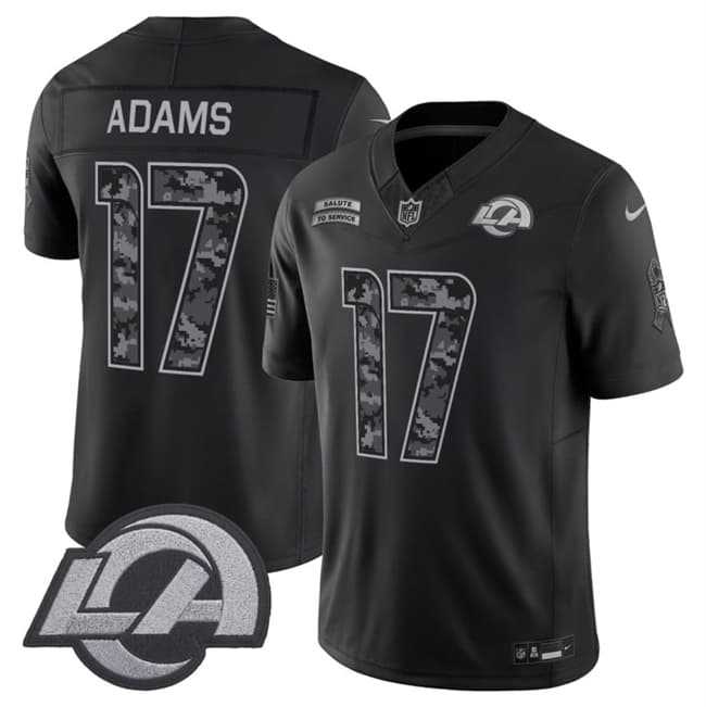 Men's Los Angeles Rams #17 Davante Adams Black 2026 F.U.S.E. Salute to Service Limited Stitched Jersey,We sell and wholesale Men's Los Angeles Rams #17 Davante Adams Black 2026 F.U.S.E. Salute to Service Limited Stitched Jersey on line form chian!