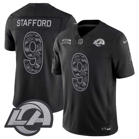 Men's Los Angeles Rams #9 Matthew Stafford Black 2026 F.U.S.E. Salute to Service Limited Stitched Jersey,We sell and wholesale Men's Los Angeles Rams #9 Matthew Stafford Black 2026 F.U.S.E. Salute to Service Limited Stitched Jersey on line form chian!