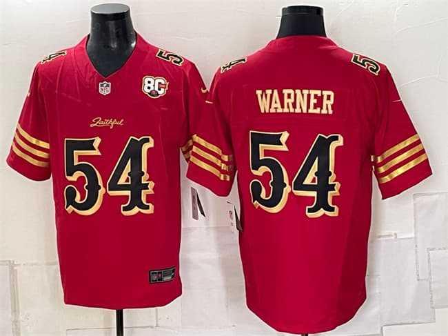 Men's San Francisco 49ers #54 Fred Warner Red Gold 80th Anniversary Patch 'Rivalries' 2026 F.U.S.E. Vapor Untouchable Limited Stitched Jersey,We sell and wholesale Men's San Francisco 49ers #54 Fred Warner Red Gold 80th Anniversary Patch 'Rivalries' 2026 F.U.S.E. Vapor Untouchable Limited Stitched Jersey on line form chian!