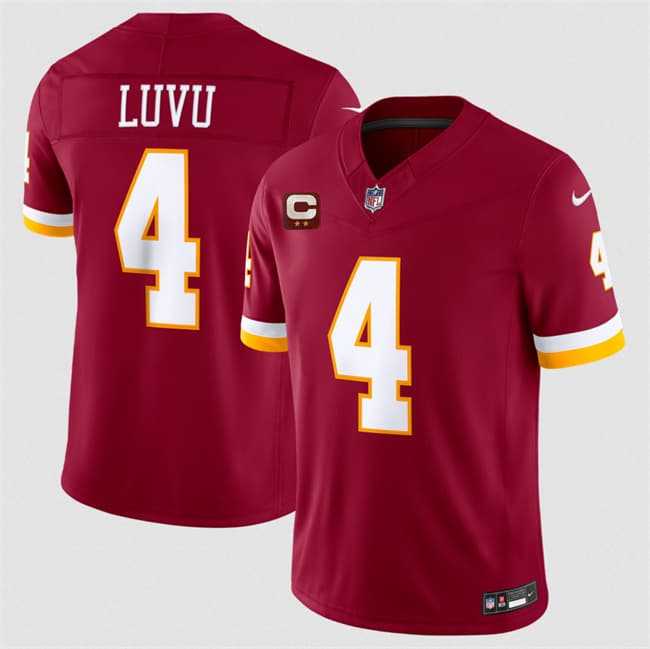 Men's Washington Commanders #4 Frankie Luvu Burgundy 2026 F.U.S.E. With 2-Star C Patch Vapor Limited Stitched Jersey,We sell and wholesale Men's Washington Commanders #4 Frankie Luvu Burgundy 2026 F.U.S.E. With 2-Star C Patch Vapor Limited Stitched Jersey on line form chian!