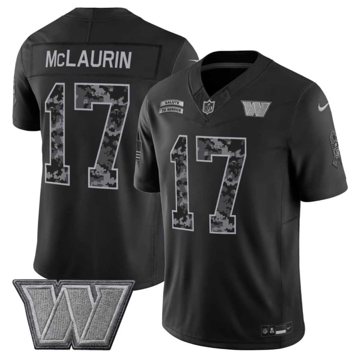 Men's Washington Commanders #17 Terry McLaurin Black F.U.S.E. 2026 Salute to Service Limited Stitched Jersey,We sell and wholesale Men's Washington Commanders #17 Terry McLaurin Black F.U.S.E. 2026 Salute to Service Limited Stitched Jersey on line form chian!
