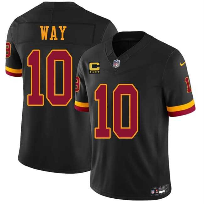 Men's Washington Commanders #10 Tress Way Black 2026 F.U.S.E. With 4-Star C Patch Vapor Limited Stitched Jersey,We sell and wholesale Men's Washington Commanders #10 Tress Way Black 2026 F.U.S.E. With 4-Star C Patch Vapor Limited Stitched Jersey on line form chian!