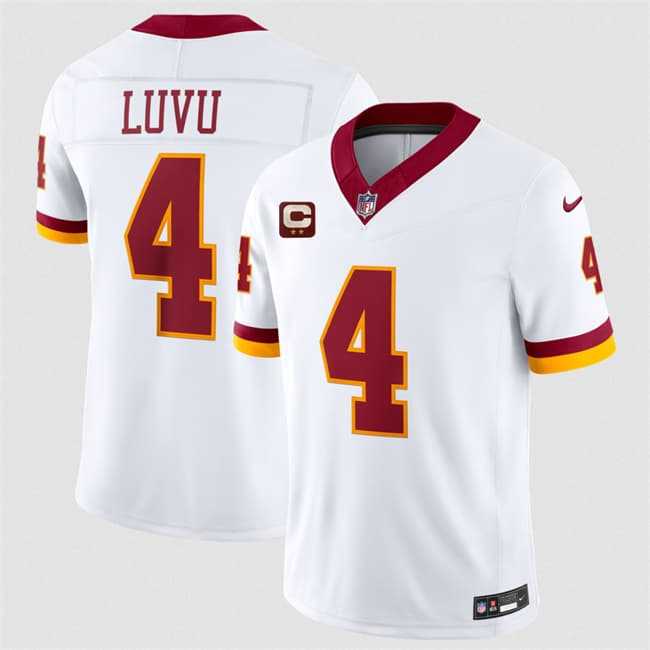 Men's Washington Commanders #4 Frankie Luvu White 2026 F.U.S.E. With 2-Star C Patch Vapor Limited Stitched Jersey,We sell and wholesale Men's Washington Commanders #4 Frankie Luvu White 2026 F.U.S.E. With 2-Star C Patch Vapor Limited Stitched Jersey on line form chian!