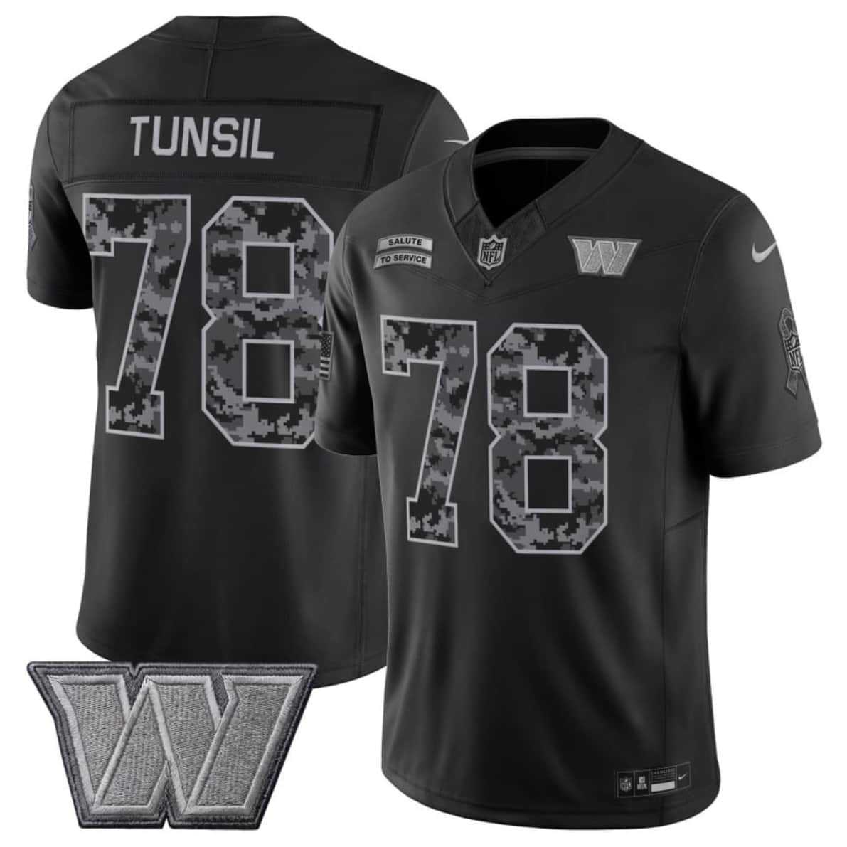 Men's Washington Commanders #78 Laremy Tunsil Black F.U.S.E. 2026 Salute to Service Limited Stitched Jersey,We sell and wholesale Men's Washington Commanders #78 Laremy Tunsil Black F.U.S.E. 2026 Salute to Service Limited Stitched Jersey on line form chian!