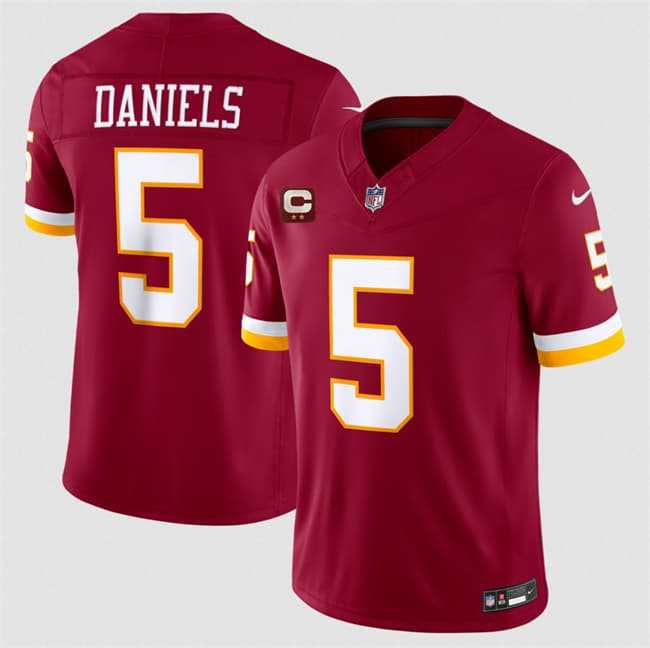 Men's Washington Commanders #5 Jayden Daniels Burgundy With 2-Star C Patch F.U.S.E. Vapor Limited Stitched Jersey,We sell and wholesale Men's Washington Commanders #5 Jayden Daniels Burgundy With 2-Star C Patch F.U.S.E. Vapor Limited Stitched Jersey on line form chian!