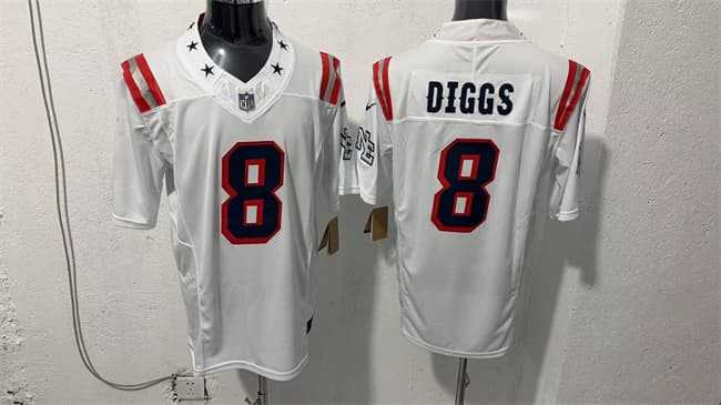 Men's New England Patriots #8 Stefon Diggs White F.U.S.E. Vapor Limited Football Stitched Jersey,We sell and wholesale Men's New England Patriots #8 Stefon Diggs White F.U.S.E. Vapor Limited Football Stitched Jersey on line form chian!