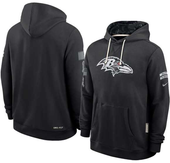 Men's Baltimore Ravens Black 2026 Salute to Service Sideline Dri-FIT Pullover Hoodie,We sell and wholesale Men's Baltimore Ravens Black 2026 Salute to Service Sideline Dri-FIT Pullover Hoodie on line form chian!