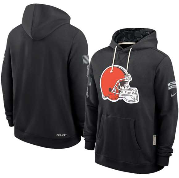 Men's Cleveland Browns Black 2026 Salute to Service Sideline Dri-FIT Pullover Hoodie,We sell and wholesale Men's Cleveland Browns Black 2026 Salute to Service Sideline Dri-FIT Pullover Hoodie on line form chian!
