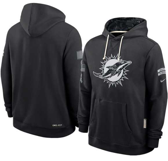 Men's Miami Dolphins Black 2026 Salute to Service Sideline Dri-FIT Pullover Hoodie,We sell and wholesale Men's Miami Dolphins Black 2026 Salute to Service Sideline Dri-FIT Pullover Hoodie on line form chian!