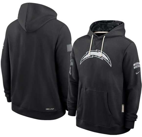 Men's Los Angeles Chargers Black 2026 Salute to Service Sideline Dri-FIT Pullover Hoodie,We sell and wholesale Men's Los Angeles Chargers Black 2026 Salute to Service Sideline Dri-FIT Pullover Hoodie on line form chian!