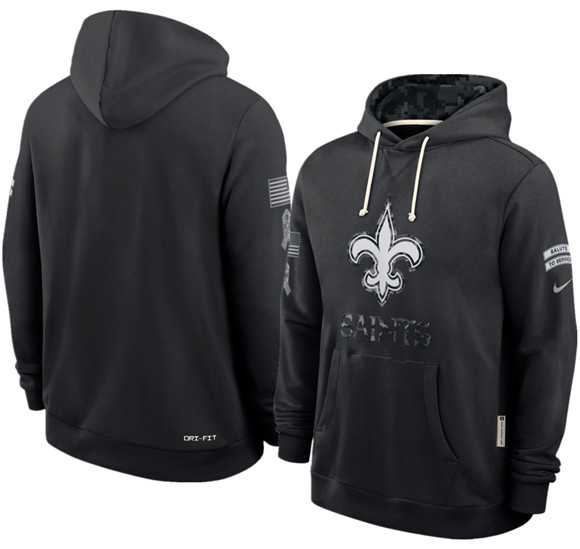 Men's New Orleans Saints Black 2026 Salute to Service Sideline Dri-FIT Pullover Hoodie,We sell and wholesale Men's New Orleans Saints Black 2026 Salute to Service Sideline Dri-FIT Pullover Hoodie on line form chian!