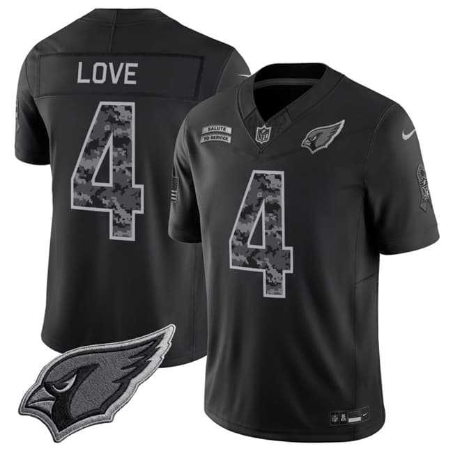 Men's Arizona Cardinals #4 Jeremiyah Love Black 2026 F.U.S.E. Salute to Service Limited Stitched Jersey,We sell and wholesale Men's Arizona Cardinals #4 Jeremiyah Love Black 2026 F.U.S.E. Salute to Service Limited Stitched Jersey on line form chian!