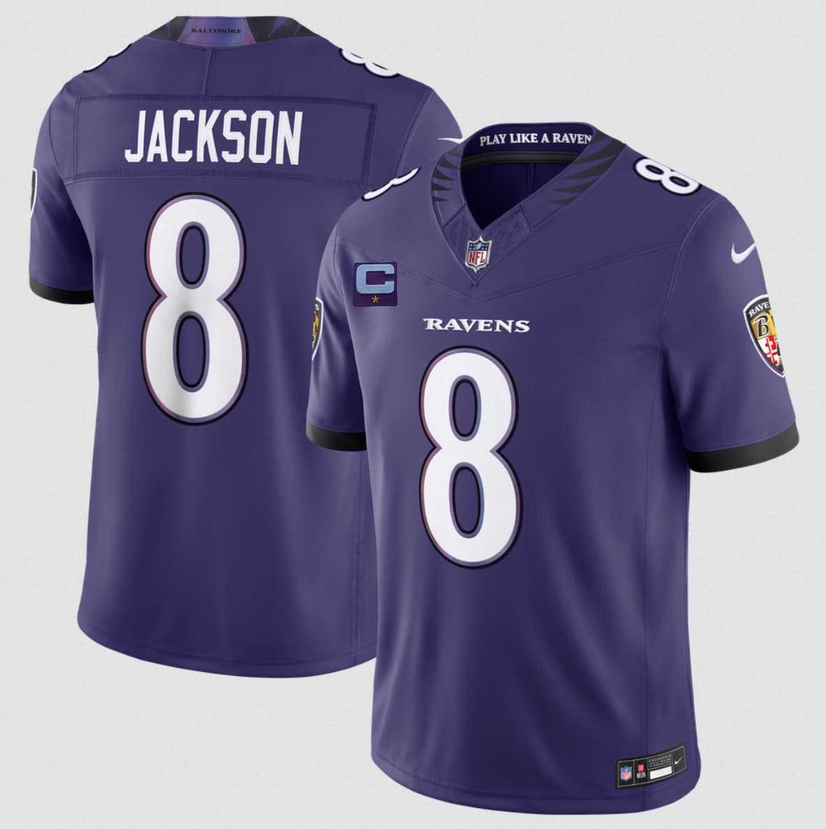 Men's Baltimore Ravens #8 Lamar Jackson Purple 2026 With 1-Star C Patch F.U.S.E. Vapor Limited Stitched Jersey,We sell and wholesale Men's Baltimore Ravens #8 Lamar Jackson Purple 2026 With 1-Star C Patch F.U.S.E. Vapor Limited Stitched Jersey on line form chian!
