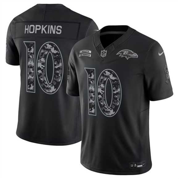 Men's Baltimore Ravens #10 DeAndre Hopkins Black F.U.S.E. 2026 Salute to Service Limited Stitched Jersey,We sell and wholesale Men's Baltimore Ravens #10 DeAndre Hopkins Black F.U.S.E. 2026 Salute to Service Limited Stitched Jersey on line form chian!