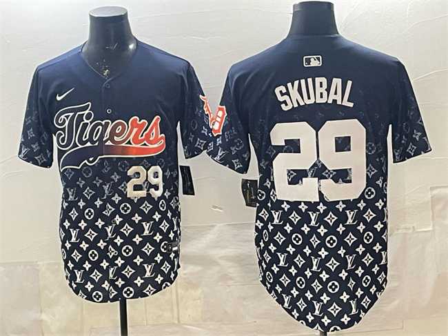Men's Detroit Tigers #29 Tarik Skubal Navy With Patch Vapor Premier Limited Stitched Jersey Dzhi,We sell and wholesale Men's Detroit Tigers #29 Tarik Skubal Navy With Patch Vapor Premier Limited Stitched Jersey Dzhi on line form chian!