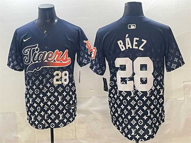 Men's Detroit Tigers #28 Javier Baez Navy With Patch Vapor Premier Limited Stitched Jersey Dzhi,We sell and wholesale Men's Detroit Tigers #28 Javier Baez Navy With Patch Vapor Premier Limited Stitched Jersey Dzhi on line form chian!
