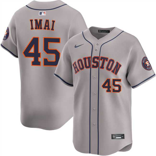 Men's Houston Astros #45 Tatsuya Imai Grey 2026 Limited Stitched Jersey Dzhi,We sell and wholesale Men's Houston Astros #45 Tatsuya Imai Grey 2026 Limited Stitched Jersey Dzhi on line form chian!