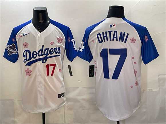 Men's Los Angeles Dodgers #17 Shohei Ohtani White Royal 2025 World Series Champions Patch Tokyo Series Limited Stitched Jersey Dzhi,We sell and wholesale Men's Los Angeles Dodgers #17 Shohei Ohtani White Royal 2025 World Series Champions Patch Tokyo Series Limited Stitched Jersey Dzhi on line form chian!