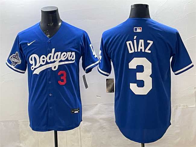Men's Los Angeles Dodgers #3 Edwin Diaz Royal With 2025 World Series Champions Patch Limited Stitched Jersey Dzhi,We sell and wholesale Men's Los Angeles Dodgers #3 Edwin Diaz Royal With 2025 World Series Champions Patch Limited Stitched Jersey Dzhi on line form chian!