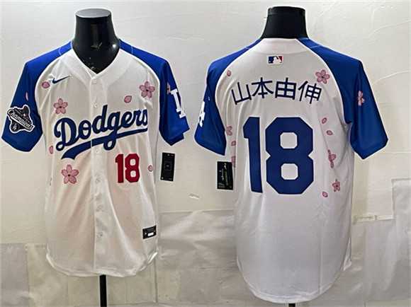 Men's Los Angeles Dodgers #18 Yamamoto White Royal 2025 World Series Champions Patch Tokyo Series Limited Stitched Jersey Dzhi,We sell and wholesale Men's Los Angeles Dodgers #18 Yamamoto White Royal 2025 World Series Champions Patch Tokyo Series Limited Stitched Jersey Dzhi on line form chian!
