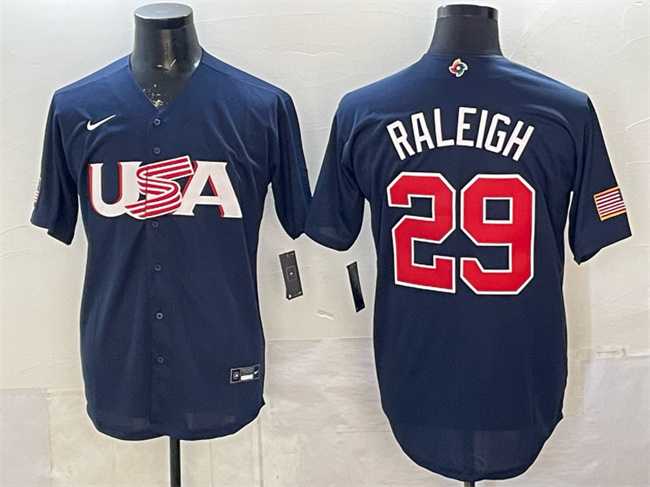 Men's USA #29 Cal Raleigh Navy World Baseball Classic Stitched Jersey Dzhi,We sell and wholesale Men's USA #29 Cal Raleigh Navy World Baseball Classic Stitched Jersey Dzhi on line form chian!
