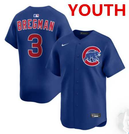 Youth Chicago Cubs #3 Alex Bregman nike Royal alternate limited jersey Dzhi,We sell and wholesale Youth Chicago Cubs #3 Alex Bregman nike Royal alternate limited jersey Dzhi on line form chian!