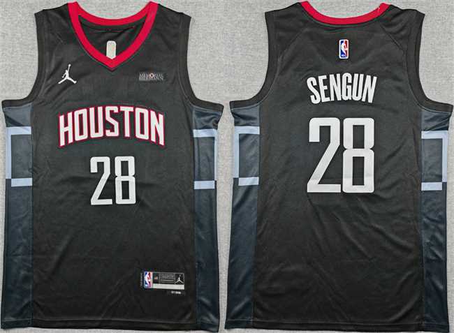 Men's Houston Rockets #28 Alperen Sengun Black Statement Edition Stitched Jersey,We sell and wholesale Men's Houston Rockets #28 Alperen Sengun Black Statement Edition Stitched Jersey on line form chian!