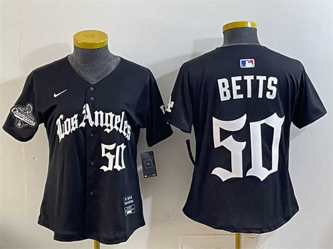Youth Los Angeles Dodgers #50 Mookie Betts Black 2025 World Series Champions LA Gothic Edition Limited Stitched Jersey Dzhi,We sell and wholesale Youth Los Angeles Dodgers #50 Mookie Betts Black 2025 World Series Champions LA Gothic Edition Limited Stitched Jersey Dzhi on line form chian!