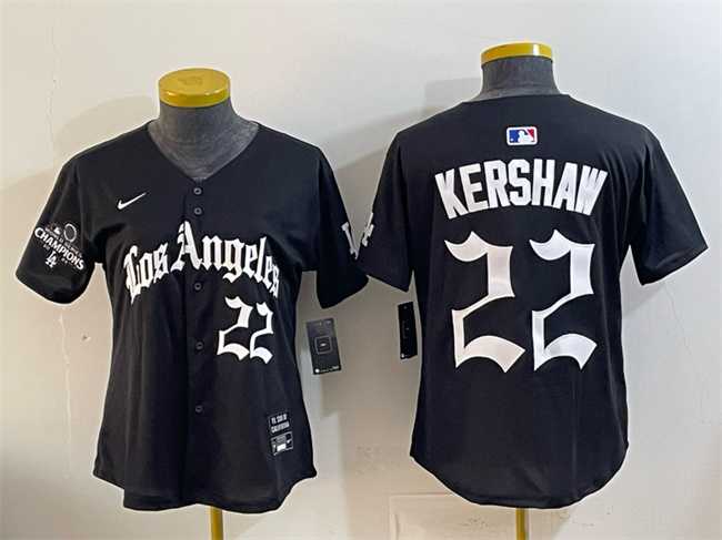 Youth Los Angeles Dodgers #22 Clayton Kershaw Black 2025 World Series Champions LA Gothic Edition Limited Stitched Jersey Dzhi,We sell and wholesale Youth Los Angeles Dodgers #22 Clayton Kershaw Black 2025 World Series Champions LA Gothic Edition Limited Stitched Jersey Dzhi on line form chian!