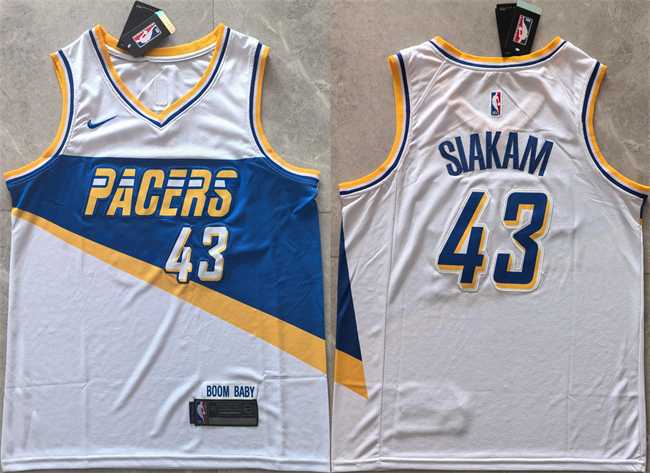 Men's Indiana Pacers #43 Pascal Siakam White 2025-26 City Edition Stitched Jersey,We sell and wholesale Men's Indiana Pacers #43 Pascal Siakam White 2025-26 City Edition Stitched Jersey on line form chian!