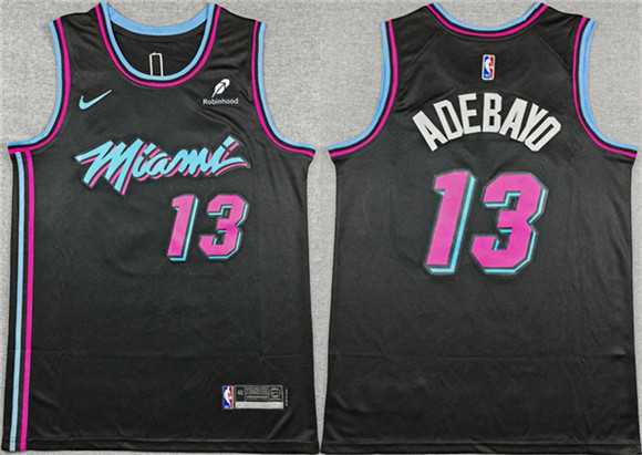 Men's Miami Heat #13 Bam Adebayo Black 2025-26 City Edition Stitched Jersey,We sell and wholesale Men's Miami Heat #13 Bam Adebayo Black 2025-26 City Edition Stitched Jersey on line form chian!