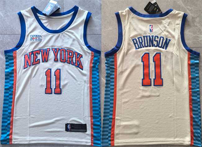 Men's New Yok Knicks #11 Jalen Brunson Cream 2025-26 City Edition Stitched Jersey,We sell and wholesale Men's New Yok Knicks #11 Jalen Brunson Cream 2025-26 City Edition Stitched Jersey on line form chian!