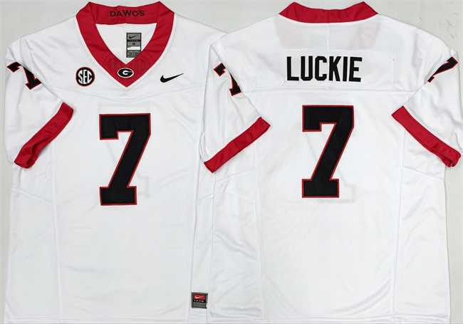 Men's Georgia Bulldogs #7 Lawson Luckie White 2025 F.U.S.E. Stitched Jersey,We sell and wholesale Men's Georgia Bulldogs #7 Lawson Luckie White 2025 F.U.S.E. Stitched Jersey on line form chian!