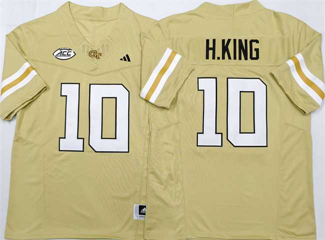 Men's Georgia Tech Yellow Jackets #10 Haynes King Golden F.U.S.E. Limited Stitched Jersey,We sell and wholesale Men's Georgia Tech Yellow Jackets #10 Haynes King Golden F.U.S.E. Limited Stitched Jersey on line form chian!