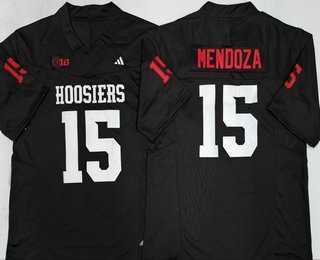 Men's Indiana Hoosiers #15 Fernando Mendoza Black College Jersey,We sell and wholesale Men's Indiana Hoosiers #15 Fernando Mendoza Black College Jersey on line form chian!