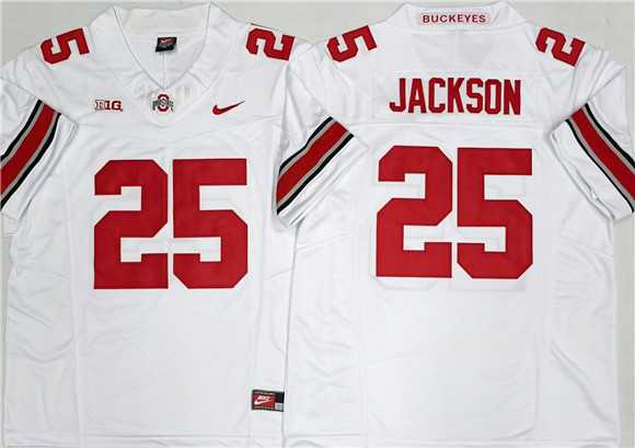 Men's Ohio State Buckeyes #25 Lamar Bo Jackson White 2025 F.U.S.E. Limited Stitched Jersey,We sell and wholesale Men's Ohio State Buckeyes #25 Lamar Bo Jackson White 2025 F.U.S.E. Limited Stitched Jersey on line form chian!
