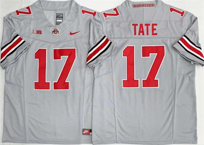 Men's Ohio State Buckeyes #17 Carnell Tate Gray 2025 F.U.S.E. Limited Stitched Jersey,We sell and wholesale Men's Ohio State Buckeyes #17 Carnell Tate Gray 2025 F.U.S.E. Limited Stitched Jersey on line form chian!