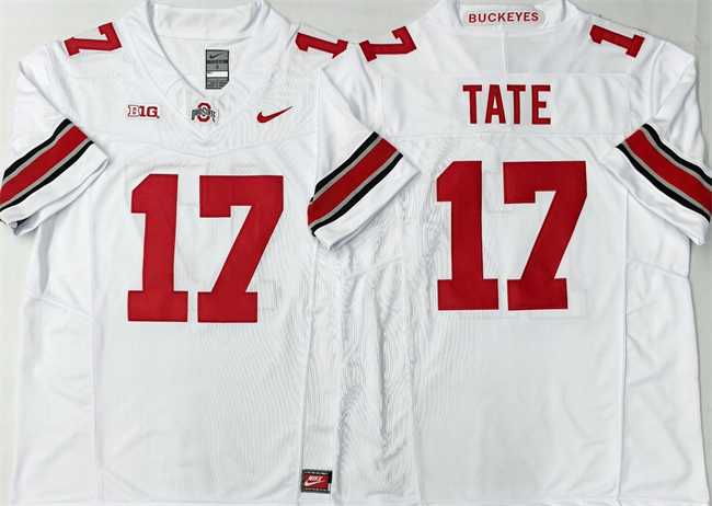 Men's Ohio State Buckeyes #17 Carnell Tate White 2025 F.U.S.E. Limited Stitched Jersey,We sell and wholesale Men's Ohio State Buckeyes #17 Carnell Tate White 2025 F.U.S.E. Limited Stitched Jersey on line form chian!