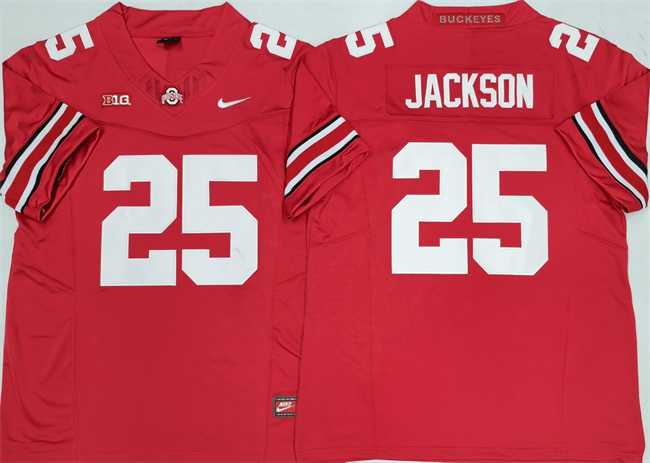 Men's Ohio State Buckeyes #25 Lamar Bo Jackson Red 2025 F.U.S.E. Limited Stitched Jersey,We sell and wholesale Men's Ohio State Buckeyes #25 Lamar Bo Jackson Red 2025 F.U.S.E. Limited Stitched Jersey on line form chian!