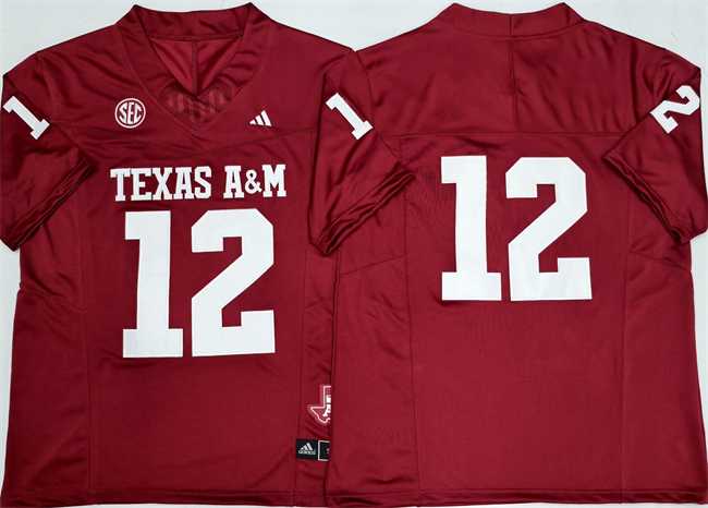 Men's Texas A&M Aggies Lions #12 Premier Strategy Red 2025 F.U.S.E. Stitched Jersey,We sell and wholesale Men's Texas A&M Aggies Lions #12 Premier Strategy Red 2025 F.U.S.E. Stitched Jersey on line form chian!