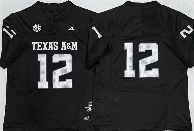 Men's Texas A&M Aggies Lions #12 Premier Strategy Black 2025 F.U.S.E. Stitched Jersey,We sell and wholesale Men's Texas A&M Aggies Lions #12 Premier Strategy Black 2025 F.U.S.E. Stitched Jersey on line form chian!