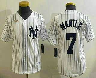 Youth New York Yankees #7 Mickey Mantle White Throwback Stitched Cool Base Nike Jersey,We sell and wholesale Youth New York Yankees #7 Mickey Mantle White Throwback Stitched Cool Base Nike Jersey on line form chian!