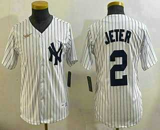 Youth New York Yankees #2 Derek Jeter White Throwback Stitched Cool Base Nike Jersey,We sell and wholesale Youth New York Yankees #2 Derek Jeter White Throwback Stitched Cool Base Nike Jersey on line form chian!