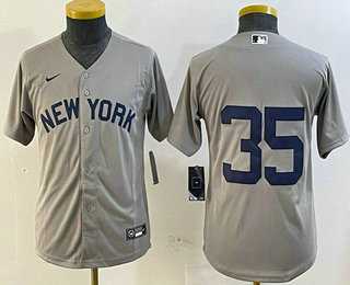 Youth New York Yankees #35 Cody Bellinger Grey Without Name Field of Dreams Cool Base Jersey,We sell and wholesale Youth New York Yankees #35 Cody Bellinger Grey Without Name Field of Dreams Cool Base Jersey on line form chian!
