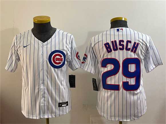 Youth Chicago Cubs #29 Michael Busch White Cool Base Stitched Jersey,We sell and wholesale Youth Chicago Cubs #29 Michael Busch White Cool Base Stitched Jersey on line form chian!